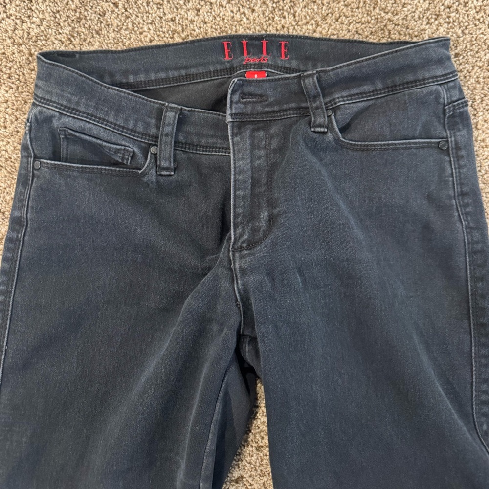 Elle Charcoal Cotton Blend Jeans